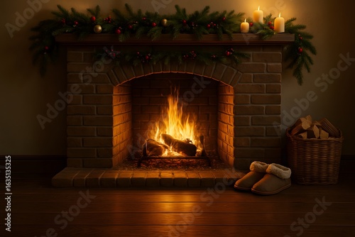 christmas fireplace