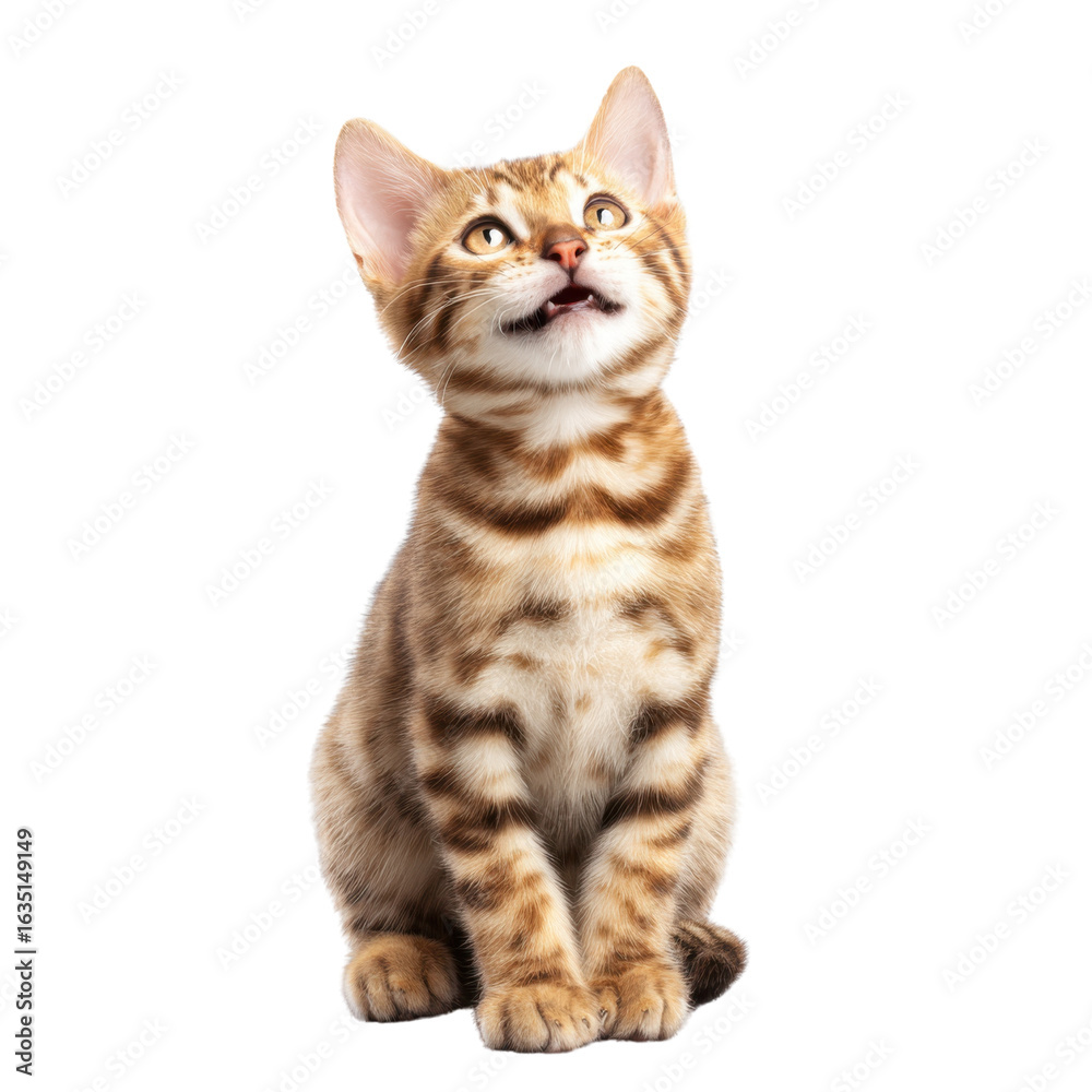 Obraz premium Free photo of cat in motion pose transparent background