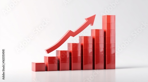 Red bar graph illustrating growth Free Download Red bar graph illustrating growth - GFXLoad