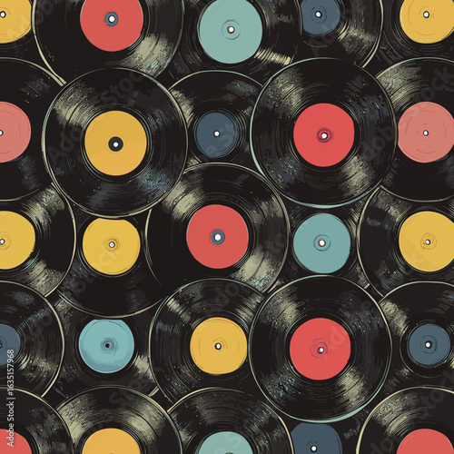 vinyl records background