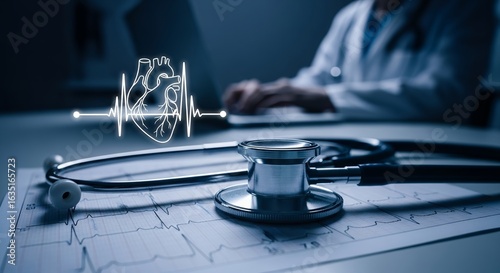 Cardiology, Heart Health, Medical Technology, Stethoscope, EKG, Healthcare Innovation