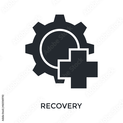Recovery Icon Glyph Style. Vector Illustration For Graphic Design