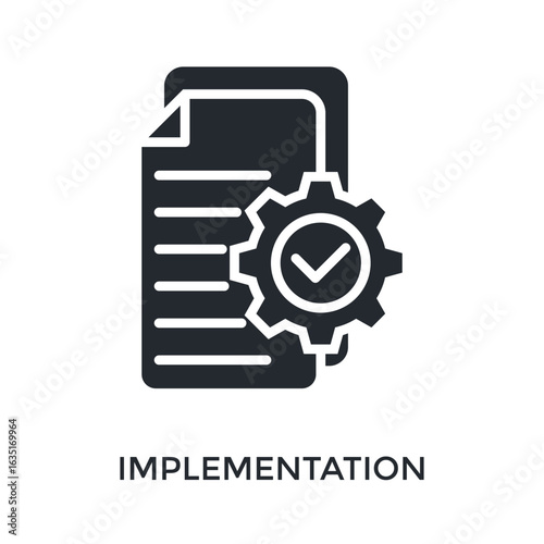 Implementation Icon Glyph Style. Vector Illustration For Graphic Design
