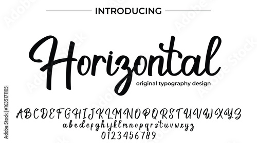 Horizontal - Elegant Script Font for Smooth Handwritten Design and Creative Typography
