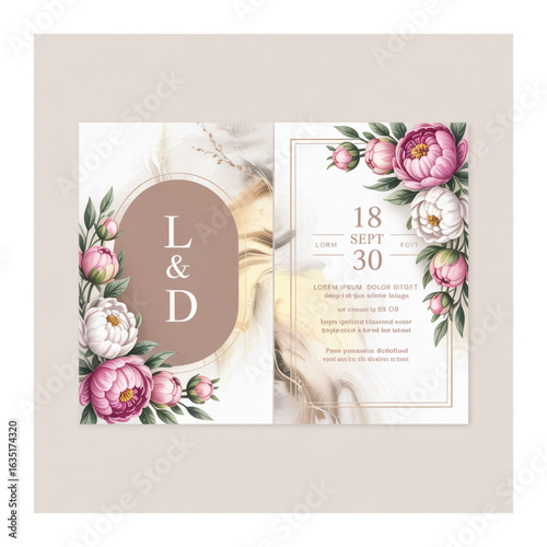 A beautiful  invitation card template