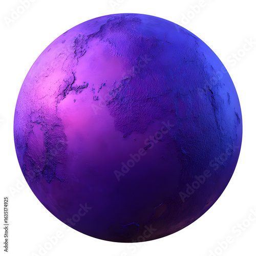 Stylized purple planet earth