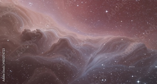 Cosmic Nebula Dreamy Pink White Galaxy Background Image
