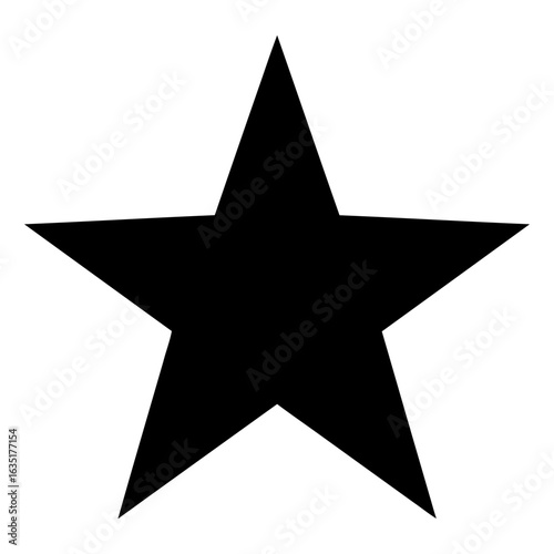 A simple, solid black star shape against a plain white background.