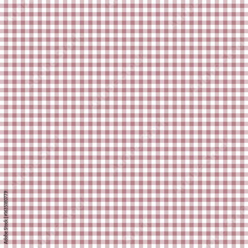 Burgundy and White Gingham Pattern - Classic Checkered Background