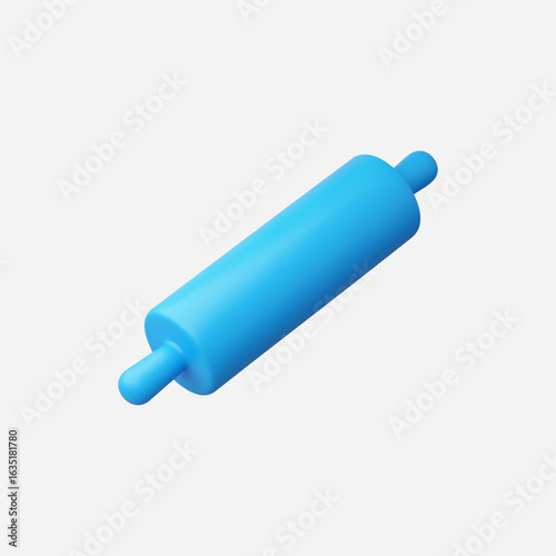 3d Realistic Rolling Pin icon vector Illustration