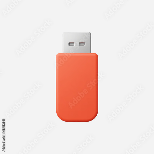 3d Realistic USB icon vector Illustration