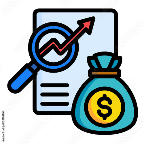 Variance Analysis  Icon Element For Design