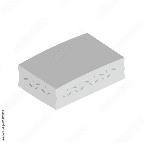 Isometric Concrete Block