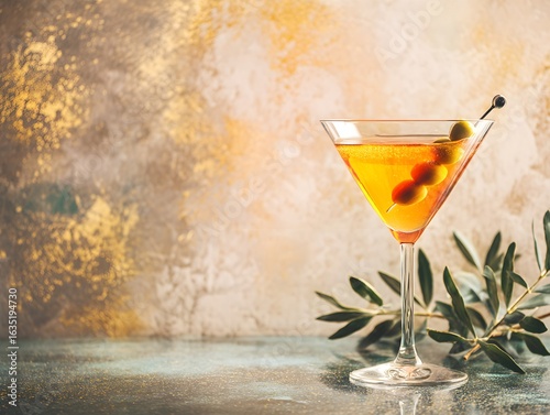 Cocktail Glass on Table