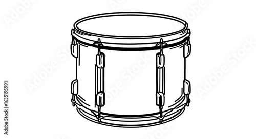 School explore the snare drum vector illustration: a detailed guide to percussion instruments and musical equipment vector