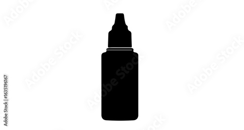 School dropper bottle vector illustration for essential oils, serums, and liquid products packaging and design needs vector