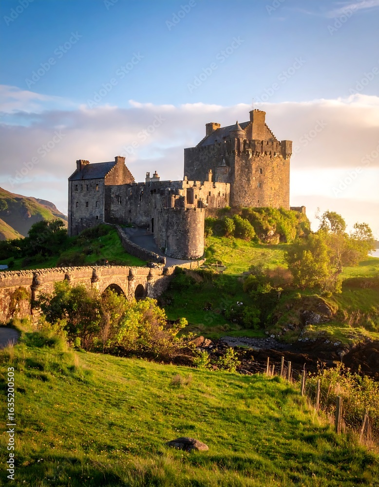 Fototapeta premium Historic castle at dawn