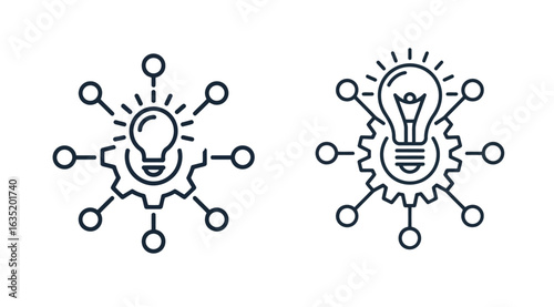 Innovative idea connection network symbol innovation