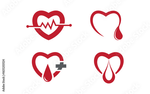 Drop Blood donor medical Vector icon illustration design v.2