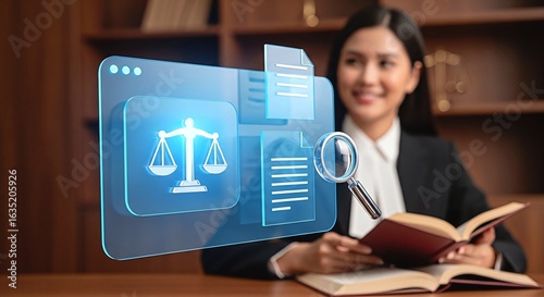 Asian Lawyer Using Digital Legal Interface for Online Research and Future Justice