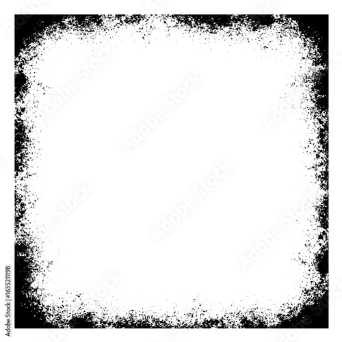 Detailed Grunge Frame with Rough Textured Edges