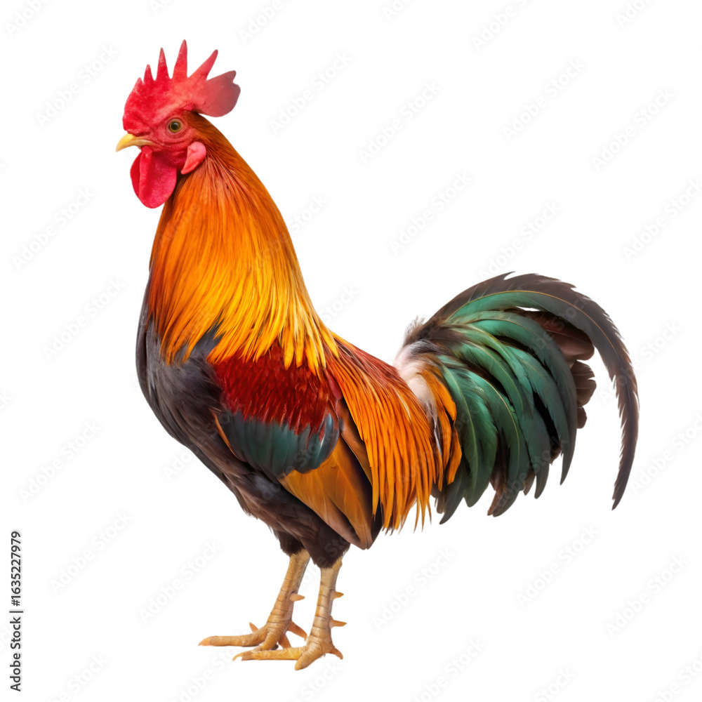 Fototapeta premium rooster isolated on white background