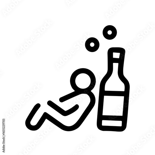 Alcohol Awareness & Substance Abuse Icon Set