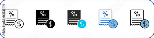 Tax Icon Pack Multistyle Illustration