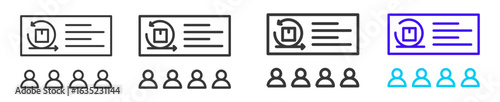 sprint review icon set collection in a creative outline style used in project management with multiple thickness variations perfect for professional design projects