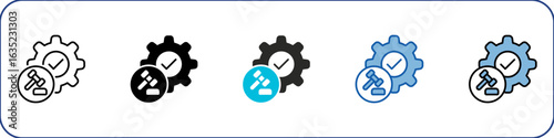 Legalization Icon Pack Multistyle Illustration