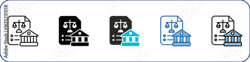 Jurisdiction Icon Pack Multistyle Illustration