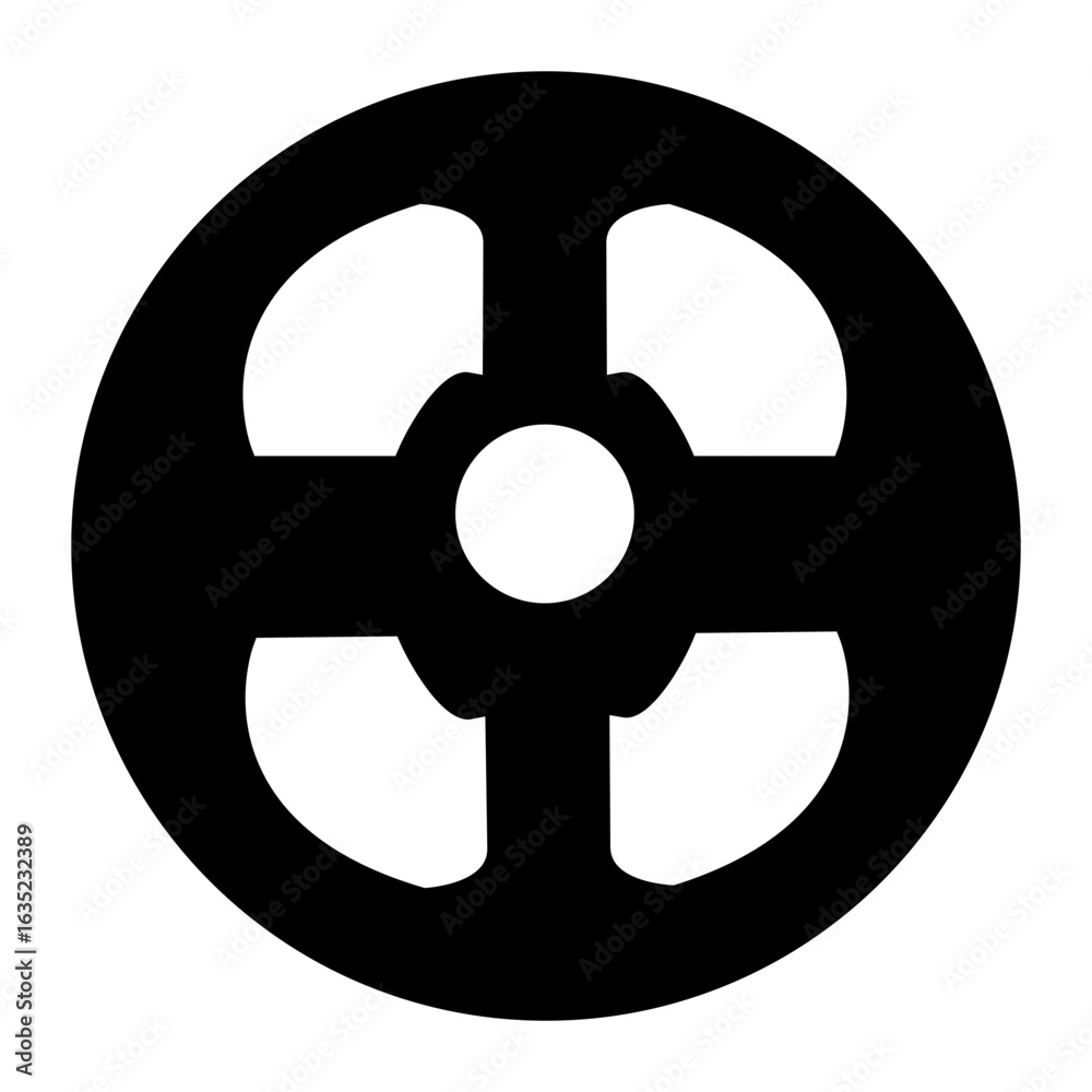 Fototapeta premium black steering wheel car vector illustration 