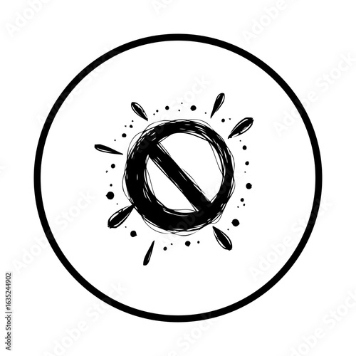Concept of prevention against virus transmission with cross sign in the circle illustration, emphasizing public health safety
