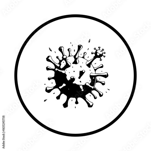 Coronavirus illustration, virus, infection, disease, pandemic outbreak, health, vector, symbol, danger and medical risk concept