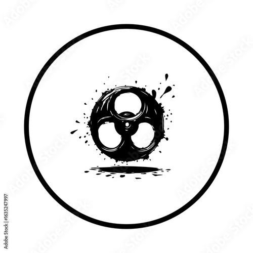 Graphic vector element with a biohazard symbol perfect for environmental awareness and promoting health and safety initiatives, creative representation