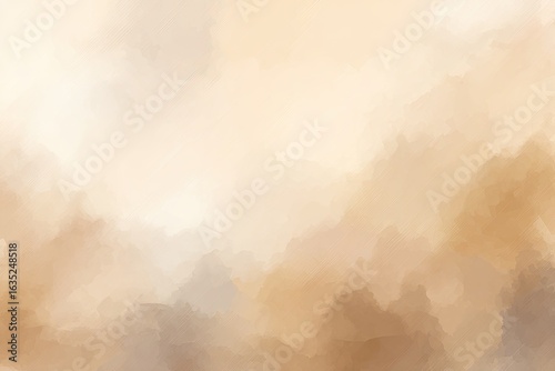 Soft, muted, light beige and brown watercolor-like abstract background