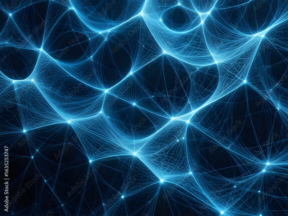 Fototapeta premium Dynamic network of glowing connections representing data, innovation, and modern technology concepts