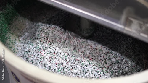 Plastic pellet production process of plastic pellet production machines in industrial plants