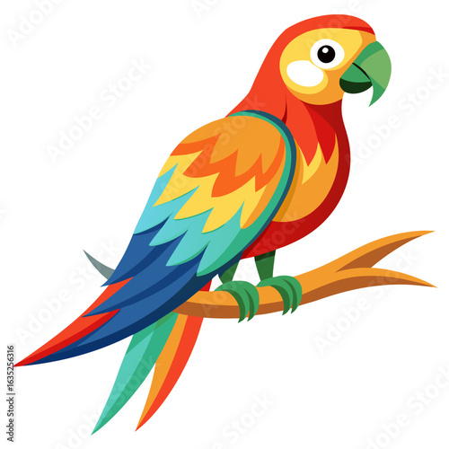 parrot on a white background