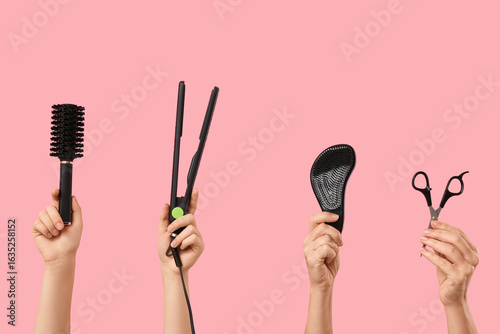 Female hands with different...