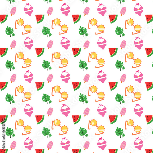 a summer beach square pattern design art 