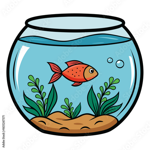 goldfish in a glass