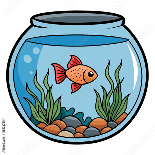 goldfish in a glass