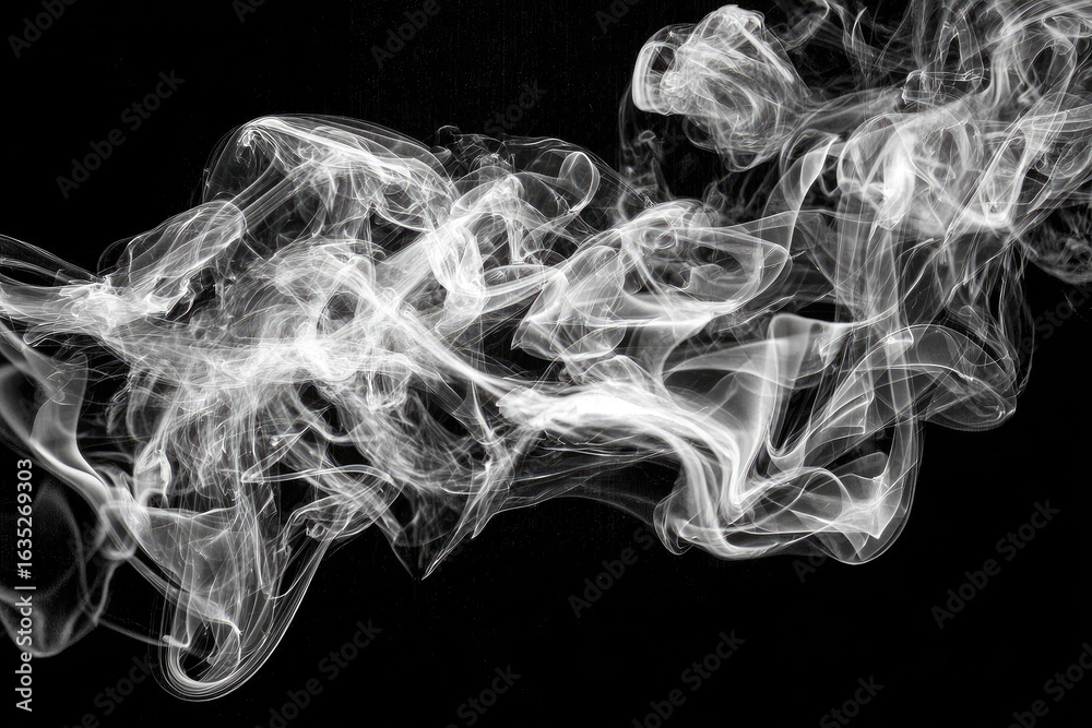 custom made wallpaper toronto digitalAbstract smoky white shapes against black background