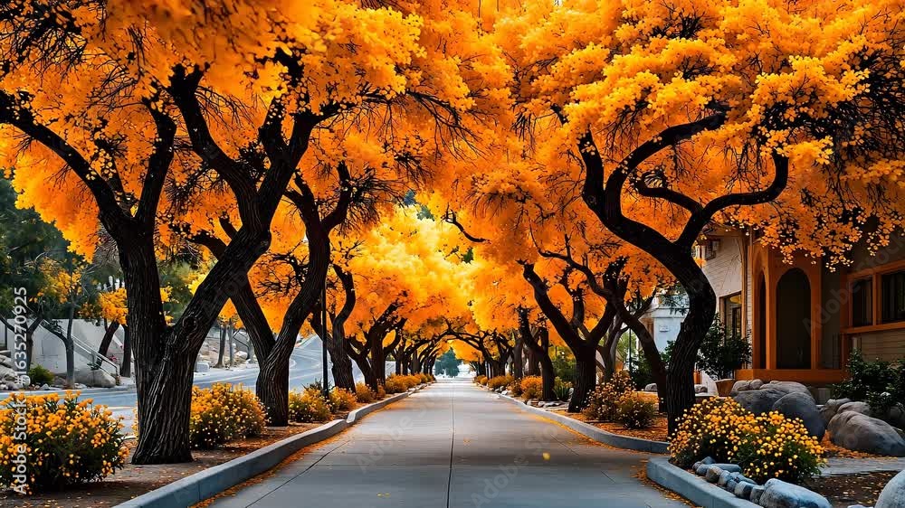 road in autumn