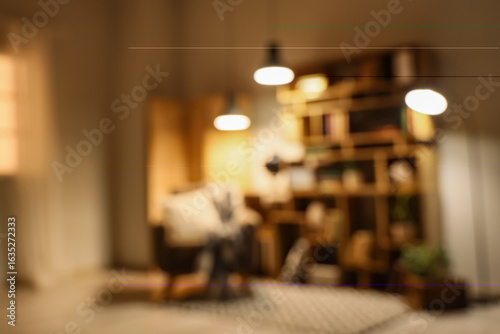 Warm cozy home interior liv...