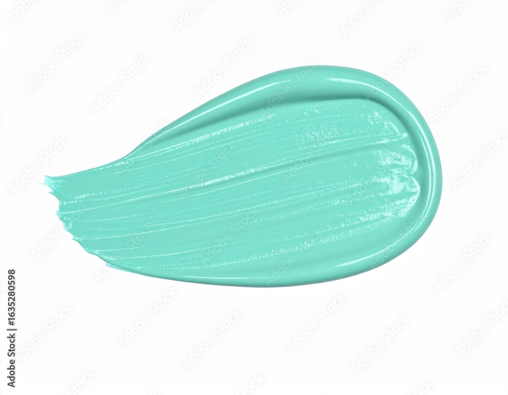 Fototapeta premium Smooth pastel teal liquid color drop