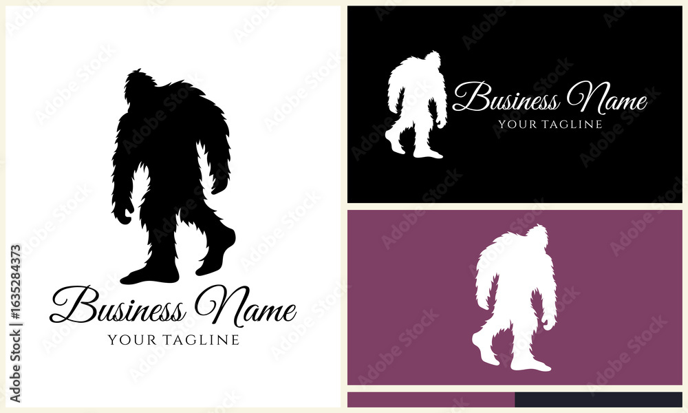 Fototapeta premium Bigfoot Logo Silhouette.