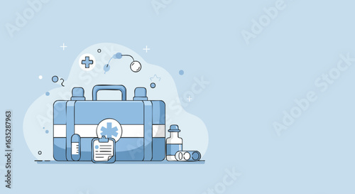 Simple medical kit illustration