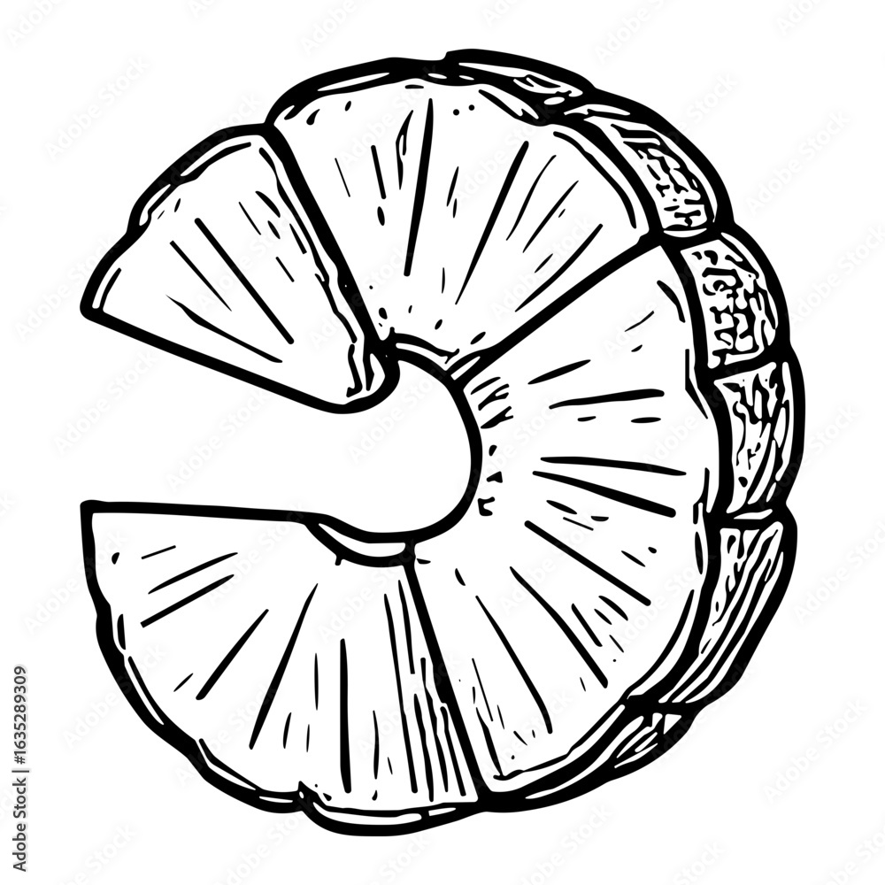 Obraz premium Pineapple Ring Slice
